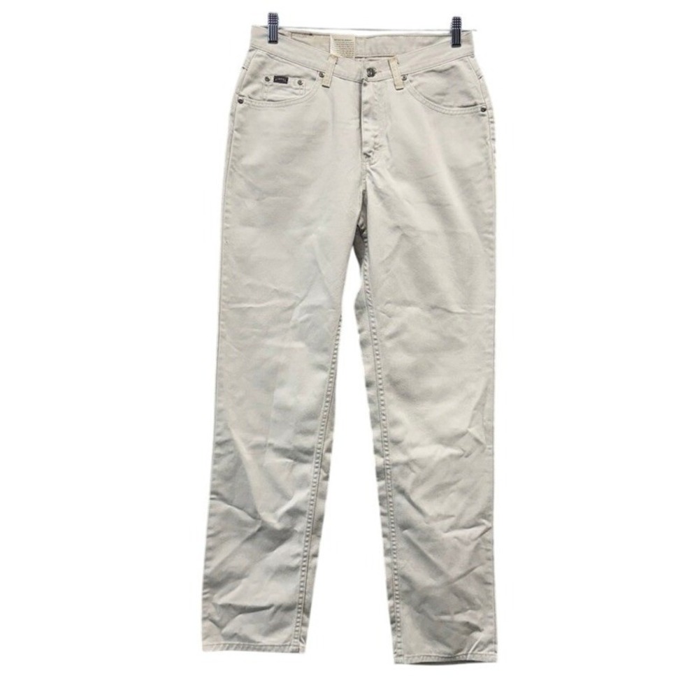 NWT Vintage Riders by Lee Khaki Tan High Waisted Cotton Denim Pants 10L Straight